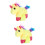 2Stk Plüsch Einhorn Klapparmband Schlitzarmband 4