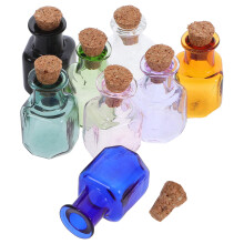 16 Mini Quadratische Wunschkarten Flasche Mit