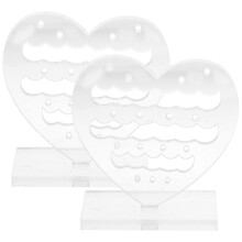 4 Transparenter Herzförmiger Ohrring Organizer Display