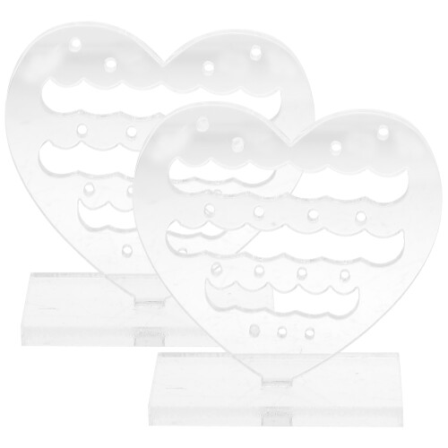 4 Transparenter Herzförmiger Ohrring Organizer Display