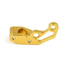 Motorcycle Brake Line Hose Cable Clamp Protector Bracket Aluminum Alloy Multi-Directional Mounting Anodized Gold