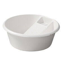 Washboard Basin Non Slip With Laundry Board Washtub Laundry Tub For Underwear Clothes Blouses Pants White