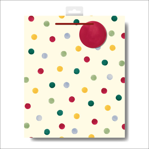 Woodmansterne Emma Bridgewater Polka Dot Large Gift Bag Gift Wrapping Accessory