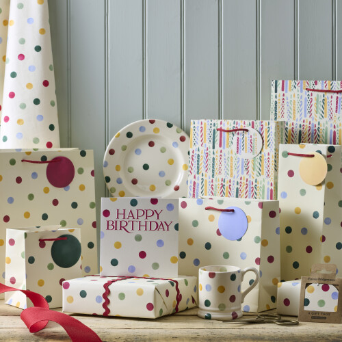 Woodmansterne Emma Bridgewater Polka Dot Large Gift Bag Gift Wrapping Accessory 2