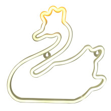 2Pcs White Decorative LED Lamp Swan Neon Light USB Battery Usage