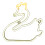 2Pcs White Decorative LED Lamp Swan Neon Light USB Battery Usage 1