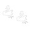 2Pcs White Decorative LED Lamp Swan Neon Light USB Battery Usage 9