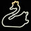 2Pcs White Decorative LED Lamp Swan Neon Light USB Battery Usage 2