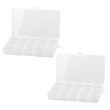 4 15 Fächer Pillendose Transparent Für Unterwegs Büro