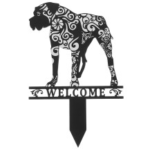Tuindecoratie Hond Acryl Zwart Tuinsteker Dierenfiguur