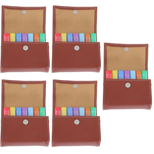 5 Sets Pillendosen Pu Aufbewahrungstasche Patch Box 1