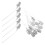 45Pcs Silver Plastic Perfume Pump Sprayer Nozzle Caps Replacement 3
