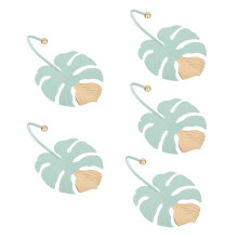 5St Groene Monstera Ijzeren Wandhaken Voor Kleding En Thuis