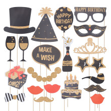 22 Glitzerpapier 30 Foto Requisiten Set