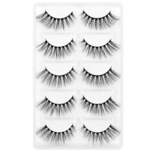 10 Paar Schwarze 3D Faser Kunstwimpern Für Damen