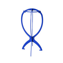 2 . Faltbare Perückenhalter Aus Kunststoff Mit Standfuß (Blau)