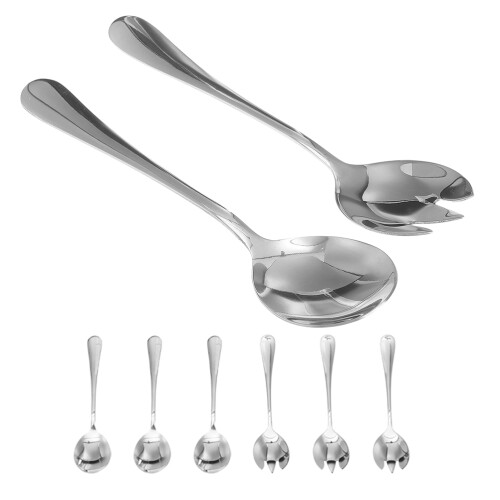 32 Salatbesteck Mit Ergonomischem Griff Für