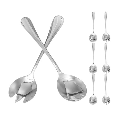 32 Salatbesteck Mit Ergonomischem Griff Für 2