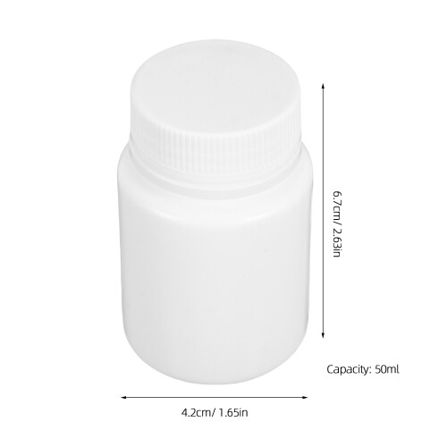 100St Mini Pillendose 50Ml Tragbar Mit Schraubdeckel 1