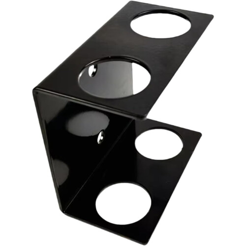 Wall Mounted Barbell Rack Stand - Space Saving Vertical Holder - Dual Rod Storage 2