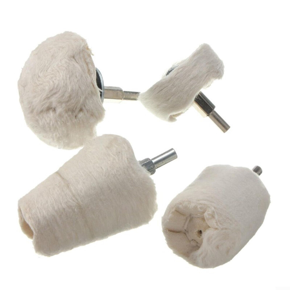 Pad Drill Polishing Buffing Mop Wheel Kit For Mag Wheels And Motorcycle Wheels 4Pcs Pads Included 9393856339471