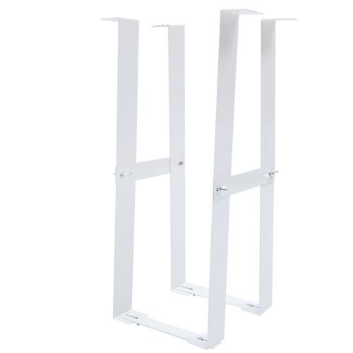 Under Desk Tower Mount Computer Riser Carbon Steel White 1pc