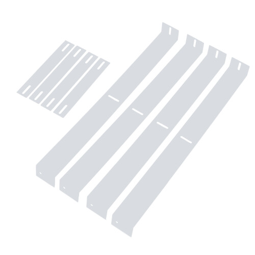 Under Desk Tower Mount Computer Riser Carbon Steel White 1pc 2
