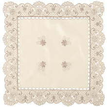Square Tischdecke Mit Stickblumenmuster Wiederverwendbar