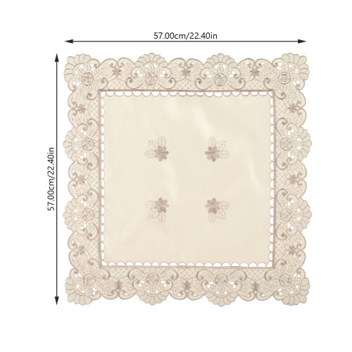 Square Tischdecke Mit Stickblumenmuster Wiederverwendbar 2