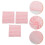 3Pcs Pink Polyester Bath Scrubbers Exfoliating Back and Body Towels 4
