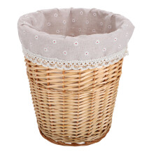 Handwoven Rattan Wäschekorb Aus Weide Für Schmutzige , Beige