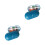 2Stück Oval Pillendose Mit 6 Fächern Für Camping Dunkelblau 10