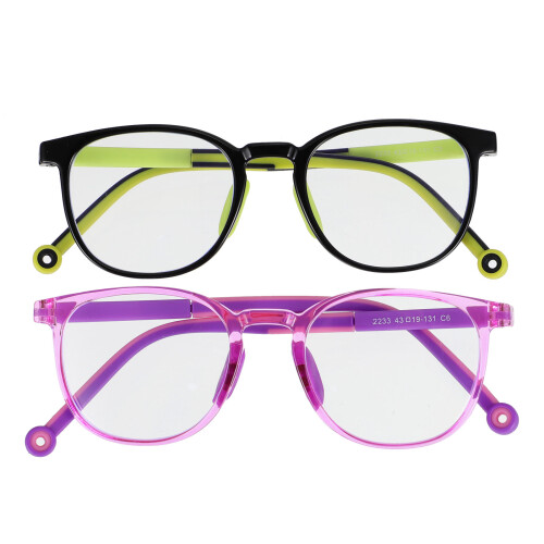 2 Paar Blaulichtfilter-Brillen Kinderbrille Gläser
