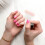 2 Unidades Canetas Carimbo Para Unhas Com Silicone Tinta Rosa 4