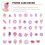 100 Unidades Enfeites Cabelo Desenhos 10