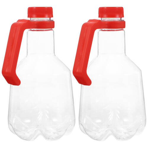 2Stück Kunststoff Bierflasche Mit Verschluss Und Griff 1l