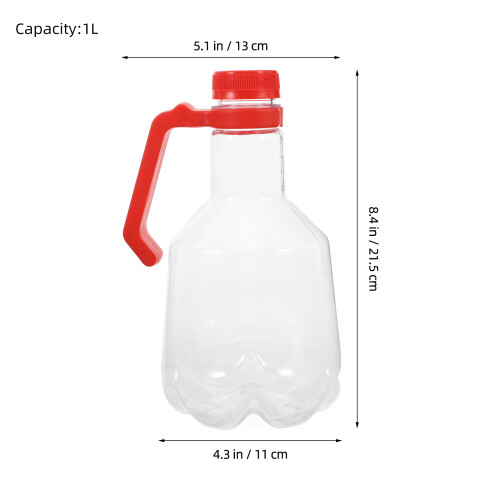 2Stück Kunststoff Bierflasche Mit Verschluss Und Griff 1l 2