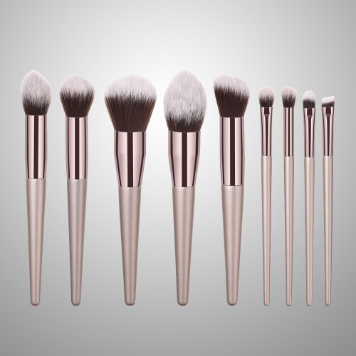 9Stk Makeup Set Holzgriff Kosmetik Bürsten Für 2