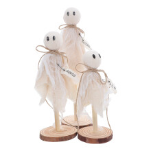 6 Halloween : Holzgeister Mit Sockel Für Indoor