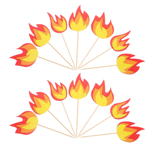 40 Feuer-Cupcake-Toppers Für -Lkw-Party