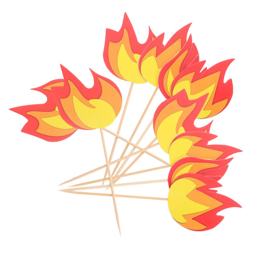 40 Feuer-Cupcake-Toppers Für -Lkw-Party 1