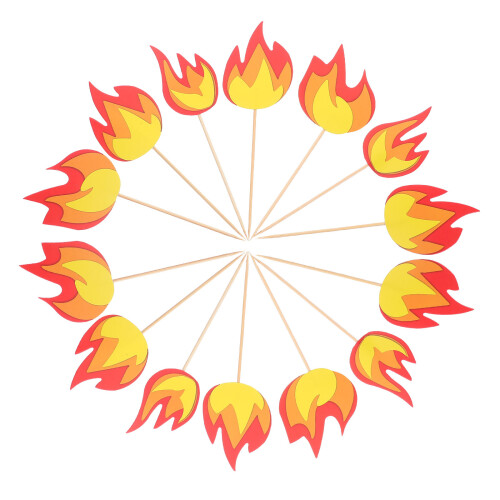 40 Feuer-Cupcake-Toppers Für -Lkw-Party 2