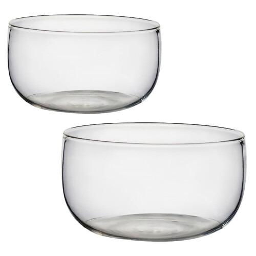 2 Piezas Vidrio Transparente Para Ensalada