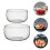 2 Piezas Vidrio Transparente Para Ensalada 4