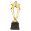Golden 27,5 Cm Escavado Troféu De Plástico Com Base 1