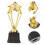 Golden 27,5 Cm Escavado Troféu De Plástico Com Base 2