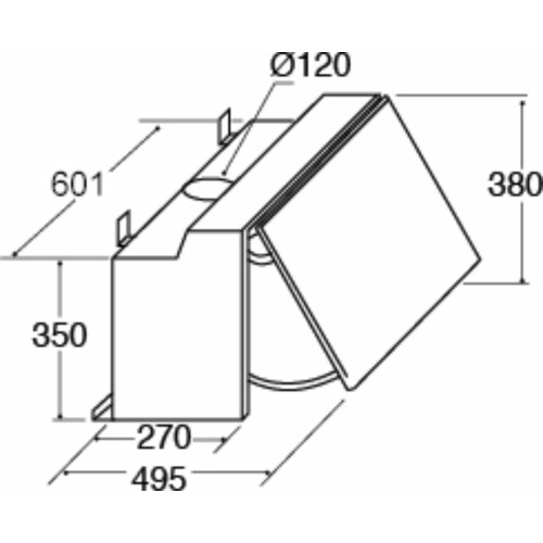 CDA EIN60SI Built In 60cm 3 Speeds B Chimney Cooker Hood Silver 1
