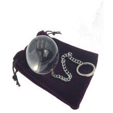 Glass Anal Beads Plug With Pull Ring Chain, Diameter 50mm, G-Spot Stimulation, Anal Toy For Women And Men