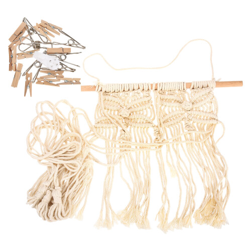 Macrame Hut Hänger Gewebtes Baumwollseil Wand Organizer 2