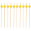 100 Unidades En Bambú Amarillo Para Fiestas 1